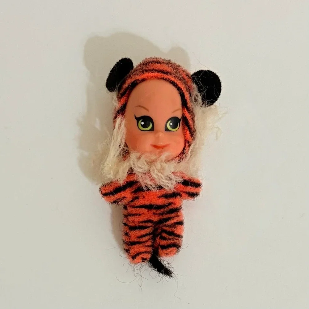 Vintage Mattel LIDDLE KIDDLES Tiny Tiger 3636 Animiddle Doll 1969 2